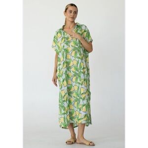 Isaac Mizrahi Lemon Print Maxi Dress